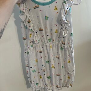 Colorful Ruffle bubble with birthday Print